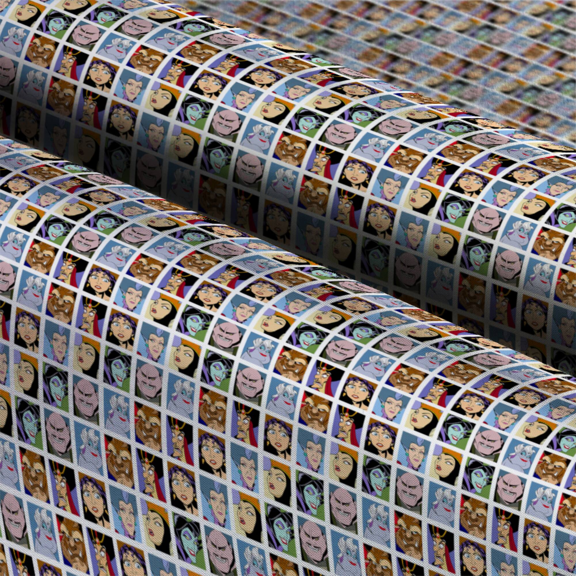 Disney® Villains Grid Cotton Fabric